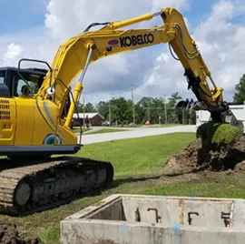 Excavation and utility work shown in photography published by REMI Companies