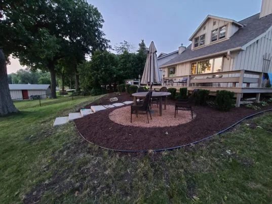 Completed landscape and patio work